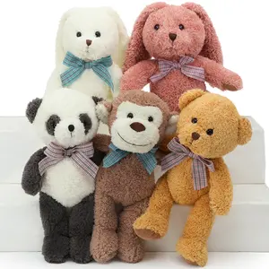 MaoGoLan 5 Packs 13" Soft Stuffed Animals Plush Cute Easter Bunny Teddy Bear Monkey Panda Rabbit Toys for Kids Boys Girls as a Gift for Birthday Christmas Valentine's Day Cuddly