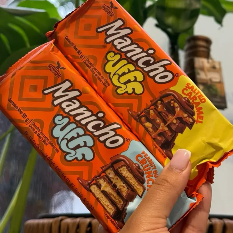La Universal Manicho Ufff Milk Chocolate Bar - Salted Caramel & Peanut Butter Filling - 90g