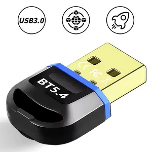 USB Bluetooth Adapter for PC Bluetooth 5.4 Dongle Receiver EDR, Plug & Play Supports Windows 11/10/8.1/8/7, for Desktop, Laptop, Headphone,Keyboard,Mouse, Speakers, X-Box