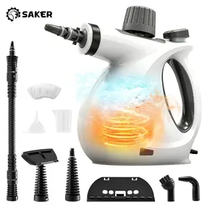 Saker 2026 Pressurized Handheld Multi-Surface Natural Steam Cleaner with 8 pcs Accessiors Powerful,Steam for Home and Car High-Power 1050 Watts Deep Cleaning