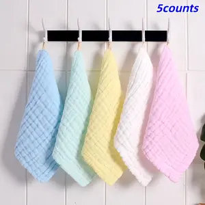 5-Piece Muslim Face Towel Set, Soft Absorbent, Suitable for Sensitive Skin, Gentle Cleansing, Daily Use, Bath Towel Set, Bradley Value Towels