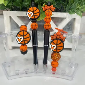 Basketball Pen Tumbler Charm Keychain - Perfect for Fans of the Sport!