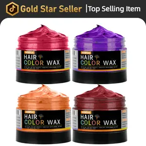 Temporary Hair Color Wax for Men, Women, Kids - Daily Party, DIY Washable Hair Chalk for Instant Color Salon Plant Haircare (Red/Purple/Orange/Claret)
