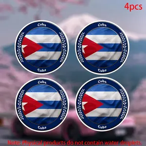 4pcs-Cuba Sticker-Car stickers for doors, windows, laptops, luggage, furniture and bumpers-durable adhesive vinyl material