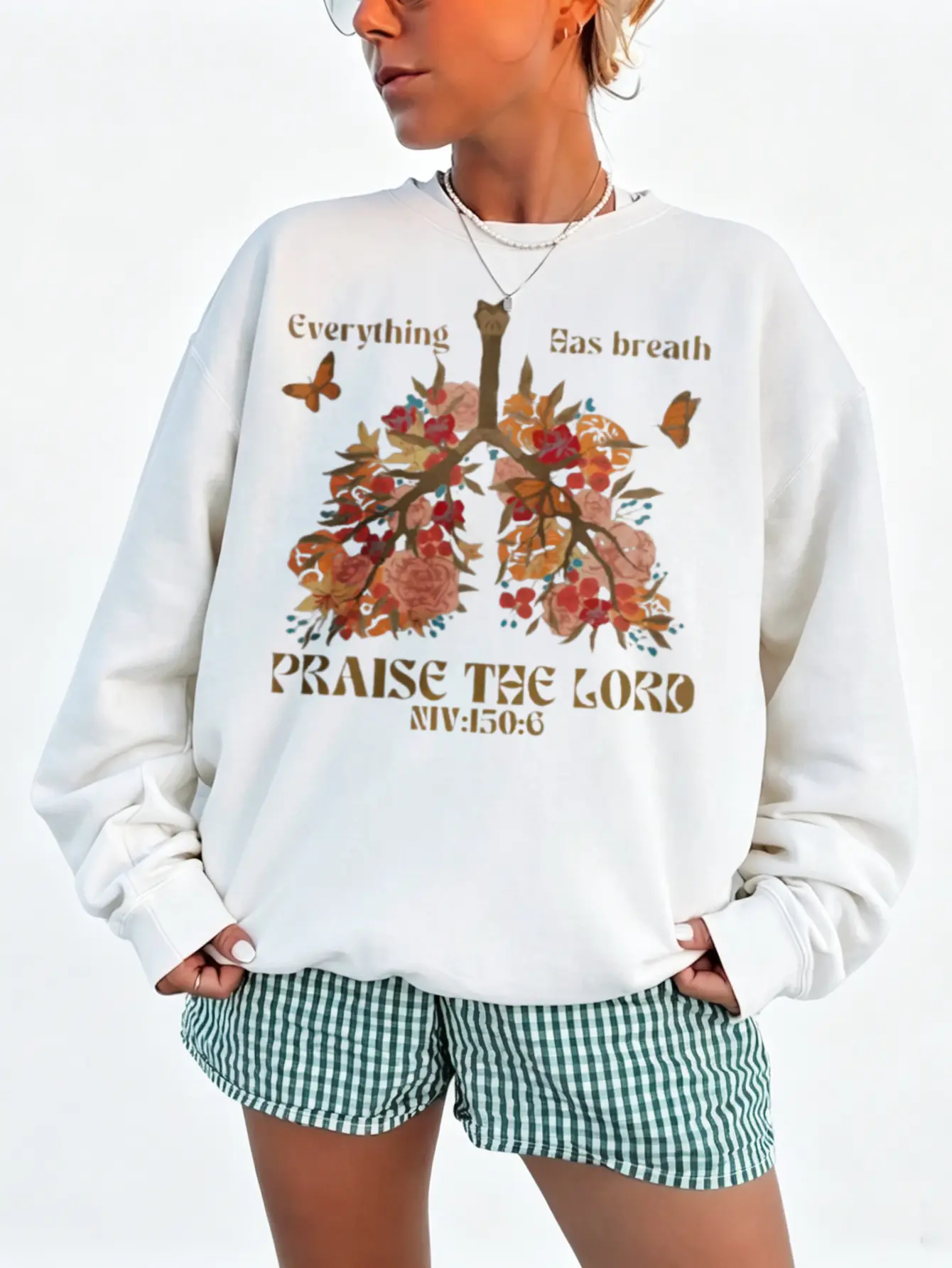 Gildan 18000 women’s faith graphic sweatshirt, Christian religious print crewneck, Jesus-inspired vintage retro pullover, cotton blend top for casual fall streetwear