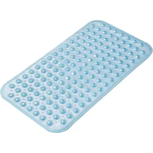 Shower Mat with Drain Holes, Drainage System & Suction Cups, Suction Cup Grip, PVC Durable Material Non-slip Bath Mat, Bathroom Accessories, Home Essential for Bathroom Decor