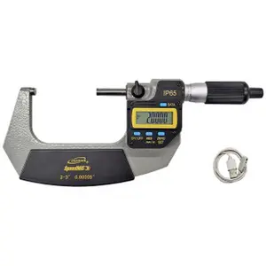 iGaging Quick Action SpeedMic Digital Micrometer, 2-3" Range, 0.00005"/0.001mm Resolution, Wireless Charging, Micro USB Data Output Port, IP65 Dust & Fluid Protection (Hand Measuring Tools for Hardware Tasks), Micrometers