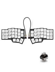 YIVU Corne V4.1 Wired Split Ergonomic Mechanical Keyboard | 40% Ortholinear 3x6 Layout, 46 Keys | Hot-Swappable Per-Key RGB | Vial/QMK Programmable | Pre-Lubed Linear Switches