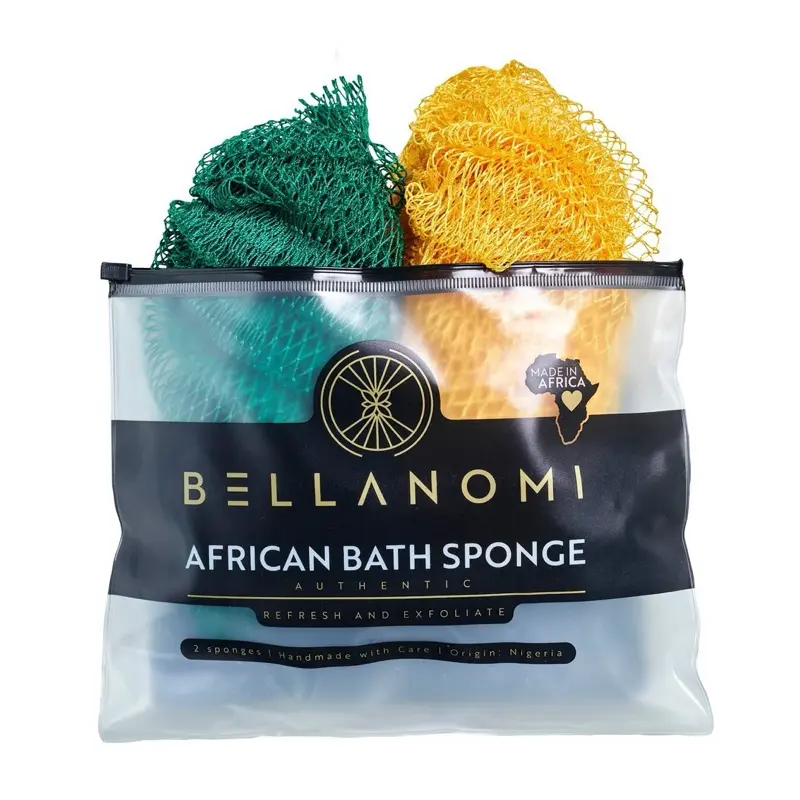 2-Pack African Exfoliating Net Sponge Authentic Ethically Sourced from Nigeria for Smooth Skin