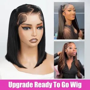 [Spring Must Have] Asteria Hair Pre-Styled Straight 13x4 Glueless Ready to Go Lace Frontal Wig Human Hair Wigs Pre Bleached Beginners Glueless Wig Valentine Musts
