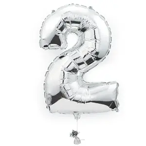 2-Shaped Number 34" Mylar Balloon
