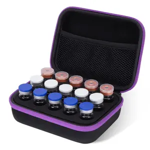 New Upgrade Peptide Vial Storage Case, Insulin Fridge Holder Storage Case Protector Holds 15 Bottles 10ml U-100 Vial Safe Bottles Storage Protector Bag Hard Shell with Zipper Multifunctional Bag organizer