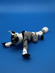 Articulating Lemur Decor Ornaments - Realistic Sculpt with Posable Limbs & Striped Tail - Perfect for Collectors and Display