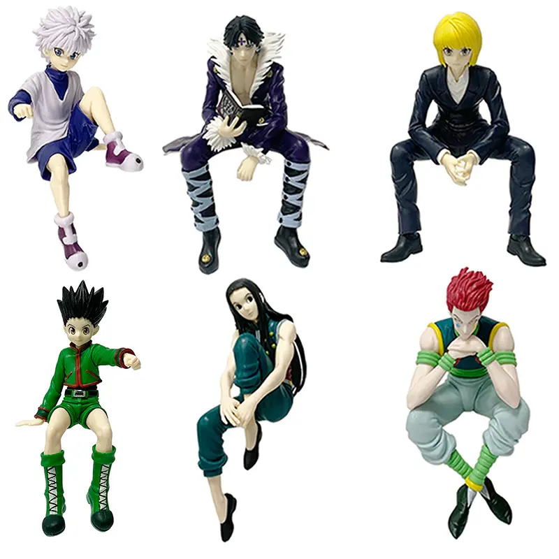 Hunter x Hunter Anime Action Figure - Collectible Figurine (Xiao Jie, Qi Yu, Kurapika, Hisoka) for Collectors, Fan Car Chassis Model Ornament, Figurines For Collectors