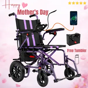 Electric Wheelchairs for Adults, Foldable Wheelchair for Adults,360W Dual Motor Motorized Wheelchair with 15 Miles Long Travel Range, Maximum Speed 4MPH, Support 286 lbs