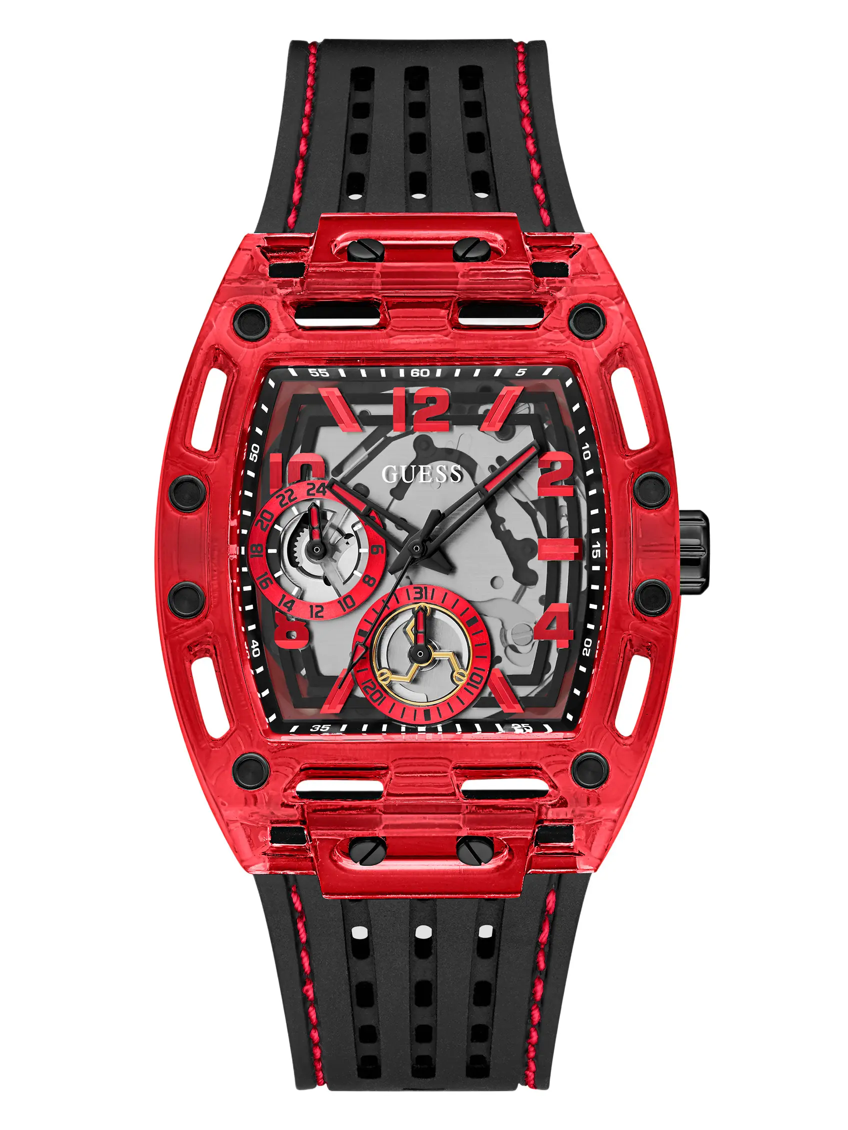 GUESS Male Red Chronograph Watch