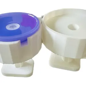 Tumbler Lid Cradle Holder Stand - White Plastic Container with Hole Design Tool for Drinkware Decoration Lightweight and Compact