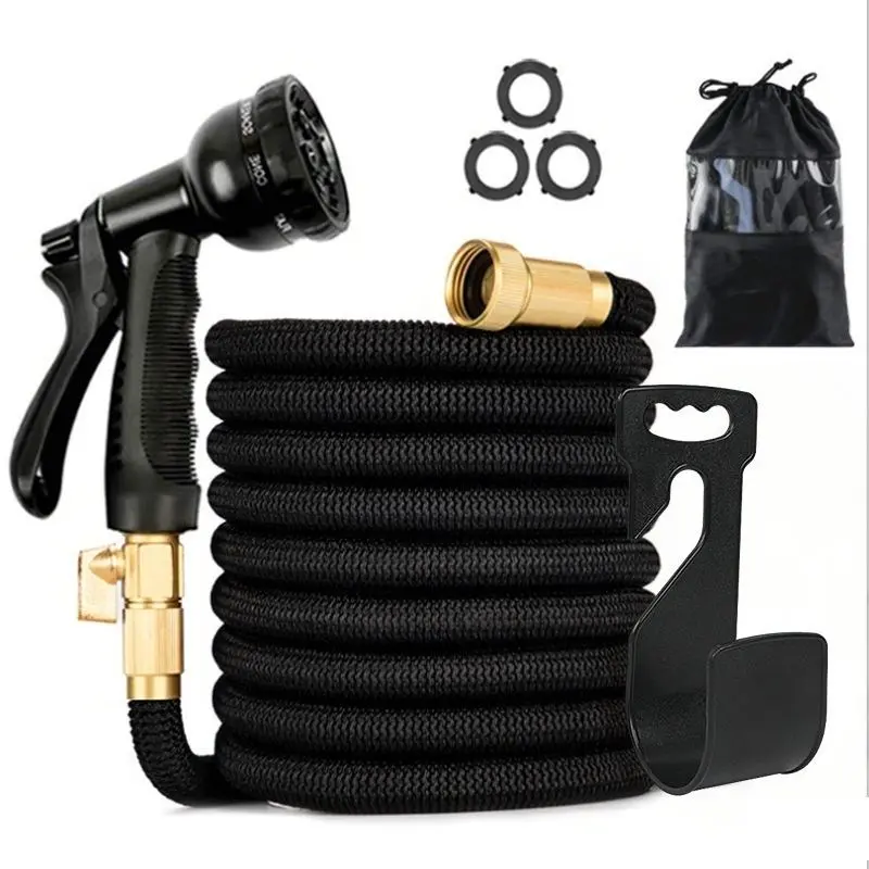 50ft Expandable Garden Hose with 10-Function Multi-Mode Nozzle, Lightweight Kink-Free Sturdy Leak-Proof Connector Garden Hose for Outdoor Lawn Watering & Car Wash Tools, Multi-Mode Nozzle Garden Hoses, Leak-Proof Connector Garden Hoses Watering Tool