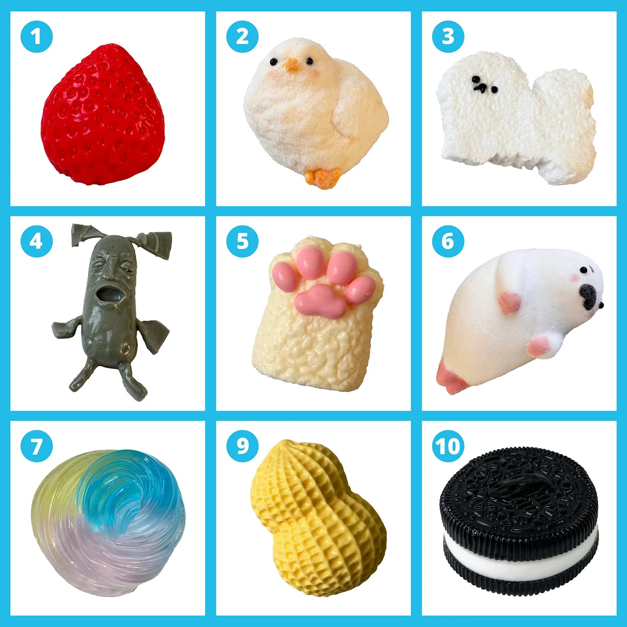 Handmade Taba Squishies - Soft Assorted Collectibles, Fidget Toys, Stress Reliever, Oddly Satisfying Stress Relief Toy for Selecting Your Favorite Style, Stress Relief Squishy, Soft Sensory Squishies