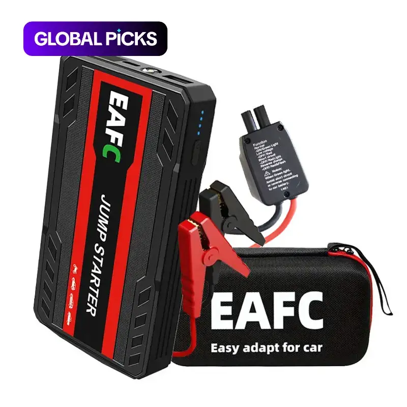 Portable Car Starter Emergency Power Supply with Smart Clip Light, Multi-Function Automotive Car Accessory for 12V 3 L Gasoline Vehicles #GLOBAL PICKS