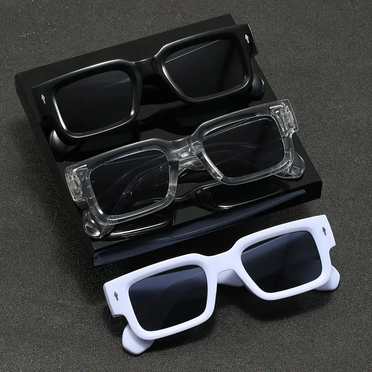 Men’s Lightweight Plastic Small Square Sports Sunglasses, Sleek Modern Style With Polarized Anti‑Glare TR90 Nylon Lenses, Sporty Eyewear For Driving And Daily Use