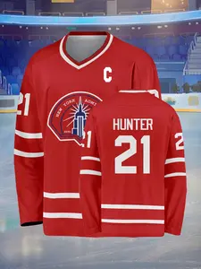 Heated Rivalry Hockey Jersey #21, Scotthunter's Classic Print Top, TV Inspired, Quick-Dry Breathable, Perfect Gift for Fans and Athletes, Jersey Tee