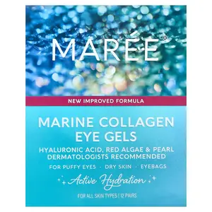 Maree Marine Collagen Eye Gels, For All Skin Types, 12 Pairs, 1.27 oz (36 g)