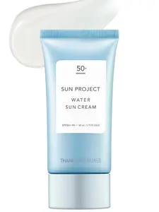 Thank You Farmer Sun Project Water Sun Cream 50ml SPF50+ Hydrating, Lightweight, UV Protection, Skin care Daily, Non-Sticky, Korean Facial Sunscreen Sensitive Soothing