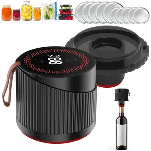 2026 Latest Portable Electric Mason Jar VacuumSealer Kit for Food Storage,Firm and Non-SlipSeal,One-Button Start and Easy Operation,Suitable for Wide Mouth or Regular Mouth MasonJars Intelligent and Automatic
