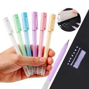 Leven 6-Pack 8ml Precision Tip Glue Pens – Quick Dry Liquid Craft Adhesive for Scrapbooking, Junk Journal, Card Making, Photo Albums, DIY Crafts & School Teacher Office Supplies