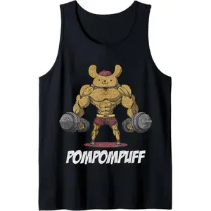 Pompompurin Gym Tank Top, Pompompuff Tank Top, Unisex Jersey Tank Top