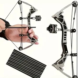 9.5-inch composite bow and arrow set, perfect for outdoor games, compact bow, survival bow with left/right arrows gift, includes 12 arrows Shooting Equipment gifts boyfriend teacher appreciation gift teacher gifts eternal flower bouquet bridal shower