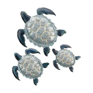 Regal Art & Gift Galvanized Sea Turtle Wall Decor Set/3