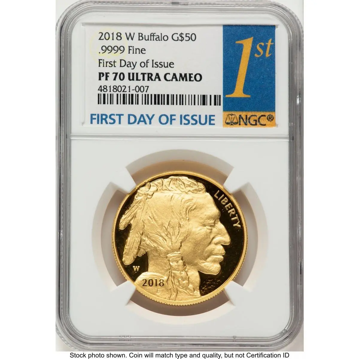 Modern Bullion Coins (2018-W Proof Gold Buffalo 1 oz FDI 1ST)