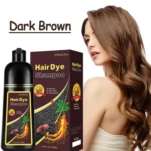 Dark Brown Hair Dye Shampoo 3 in 1 for Women & Men - Herbal Ingredients Color Shampoo in Minutes, 500ML Haircare