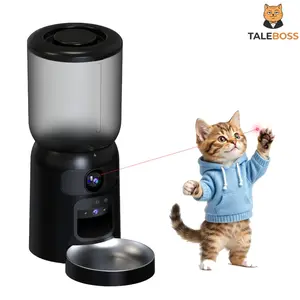 Taleboss Automatic Cat Feeder – Auto-Dispensing Automatic Feeders with Dual Camera Video Monitoring, App Remote Control, Laser Play Function for Cats