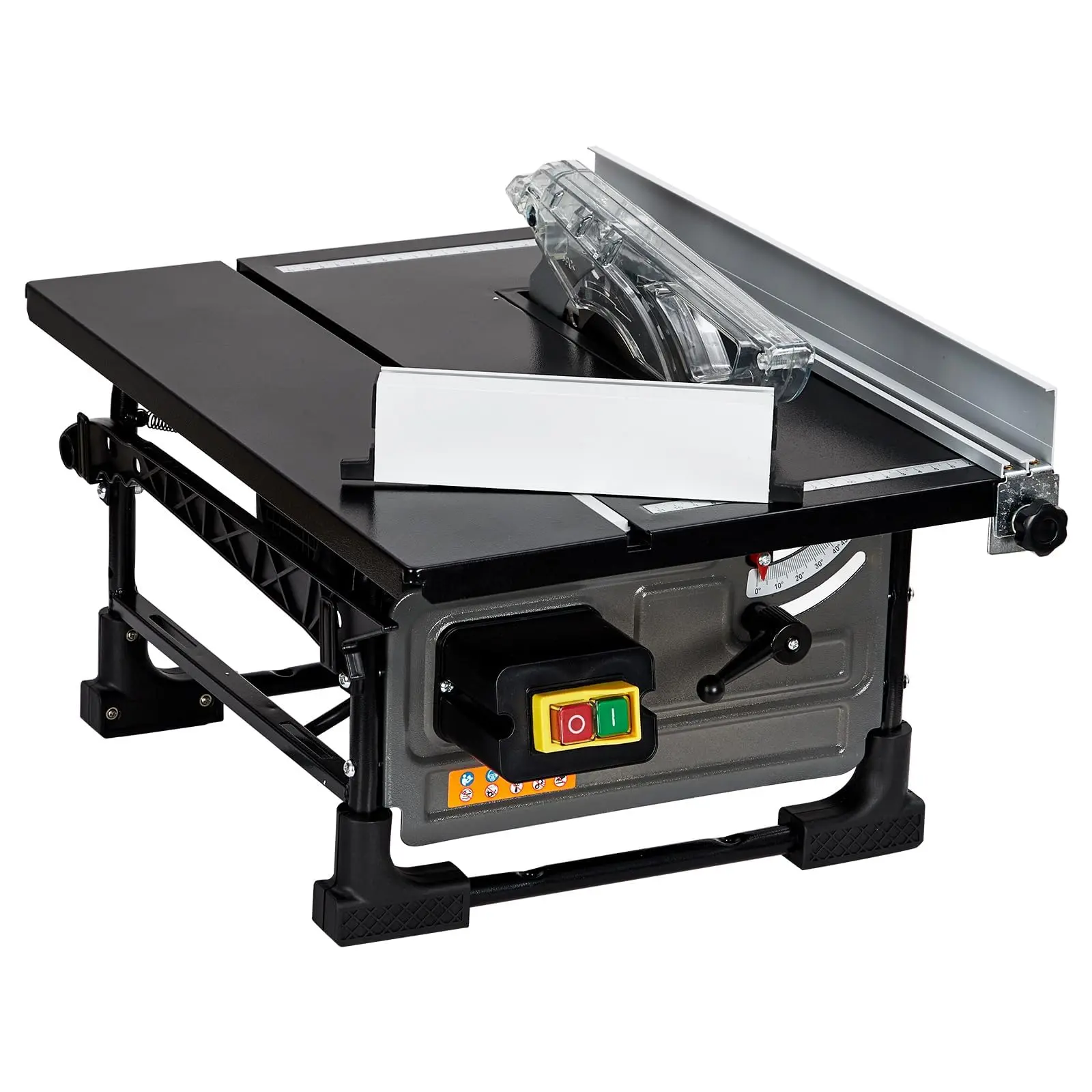 GARVEE Table Saw for Jobsite, 8-inch 6.7-Amp Copper Motor, Cutting Speed up to 3576RPM, 24T Blade, Compact Portable Table Saw Kit with Sliding Miter Gauge DIY Woodworking and Furniture Making, Grey