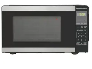 Hamilton Beach 0.9 Cu ft Countertop Microwave Oven, 900 Watts, Stainless Steel, New