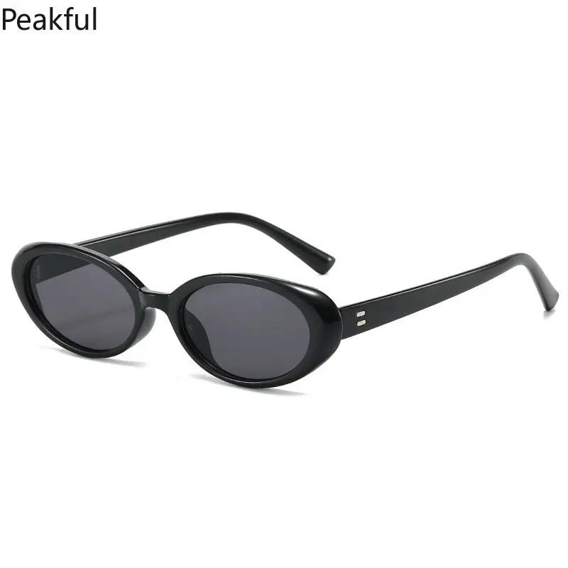 Retro Oval Sunglasses, Multi-Color Leopard Print Fashion Eyewear, UV Protection Tinted Lens & Vintage Y2K Vibe, perfect for summer streetwear, beach trips, vacation photoshoots and casual outfit matching