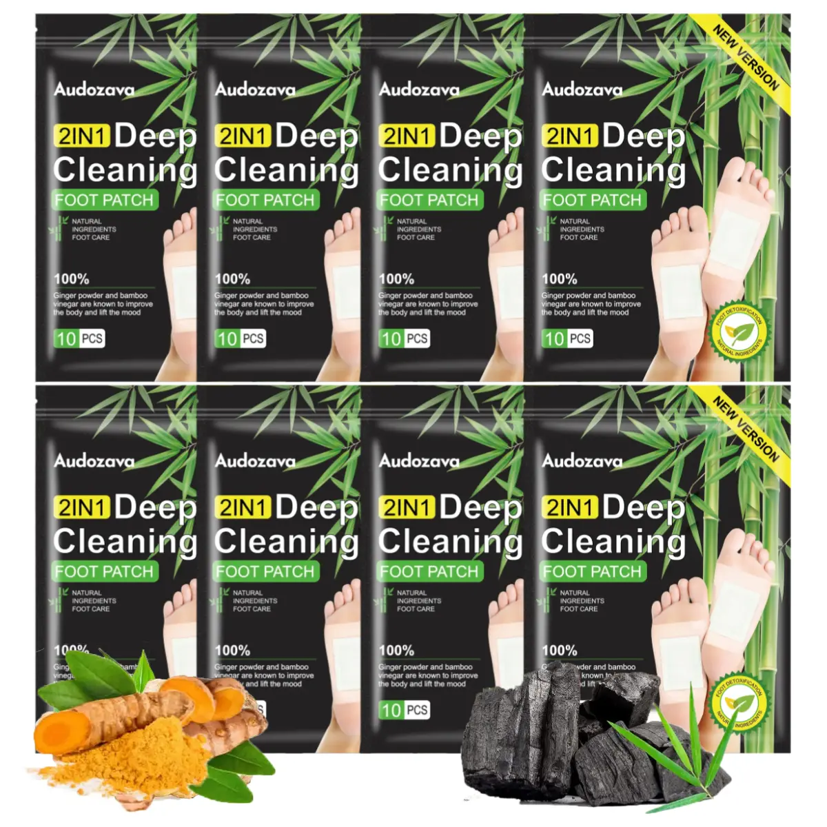 Foot Detox Patches Pads, 40 Pcs NaturalDeep Cleansing Detox Foot Feet Patches for, Remove Toxins, lmprove Sleep Quality foot Exfoliating Mask  healthy well sleep natural ginger powder