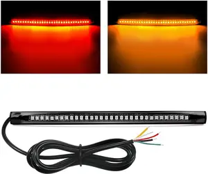 Nilight 32 LED 8’’ Flexible License Plate Light Strip Tail Brake Stop Turn Signal Light Universal for Harley Motorcycle Bike ATV Car SUV motorcycle light sequential lights flexible leddisplay led cardisplay led display