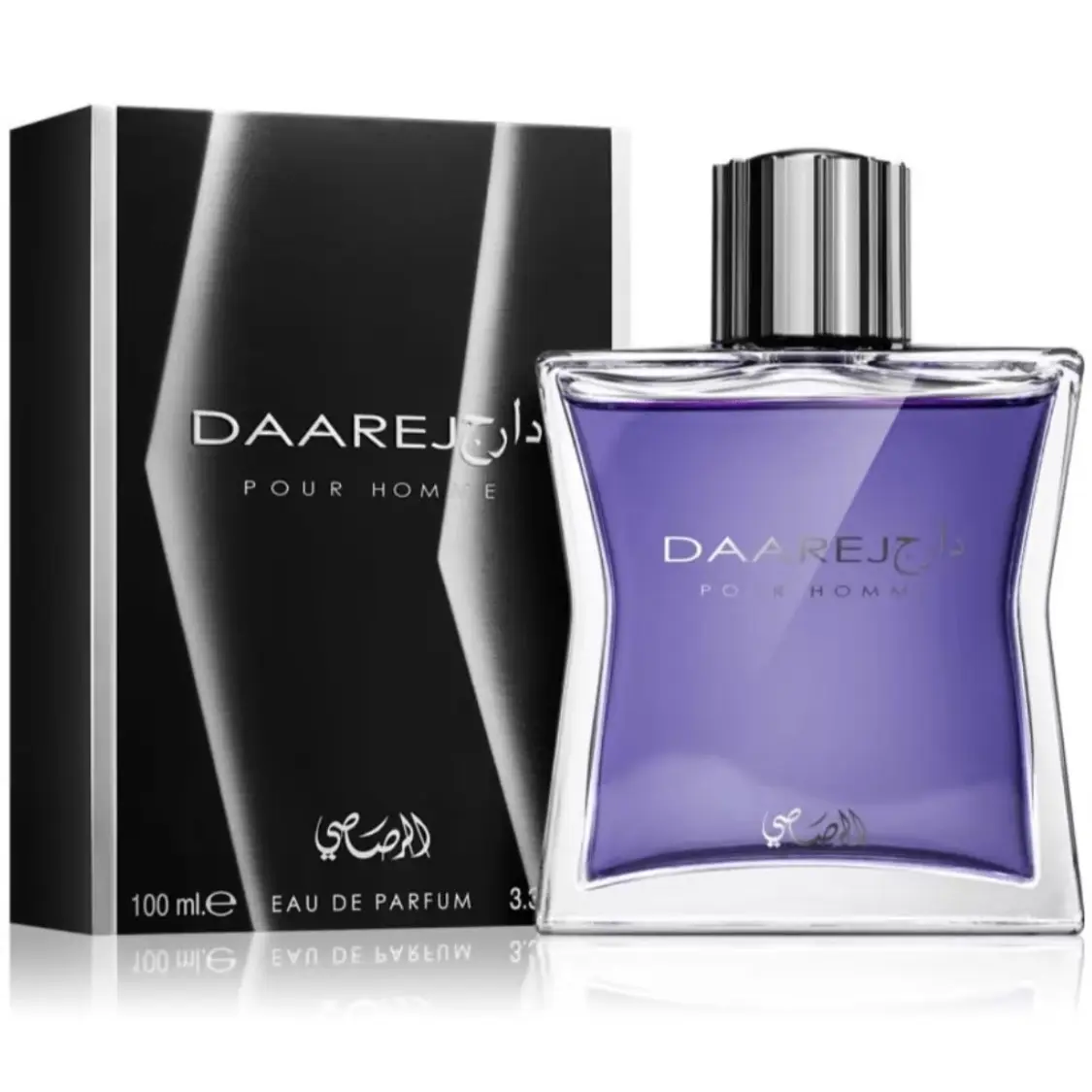 Rasasi DAAREJ Men's EDP Spray - Arabian Perfume, 3.4oz(100ml) Single Item, Longlasting Woody-Elegant Warm Scent for Versatile Occasions
