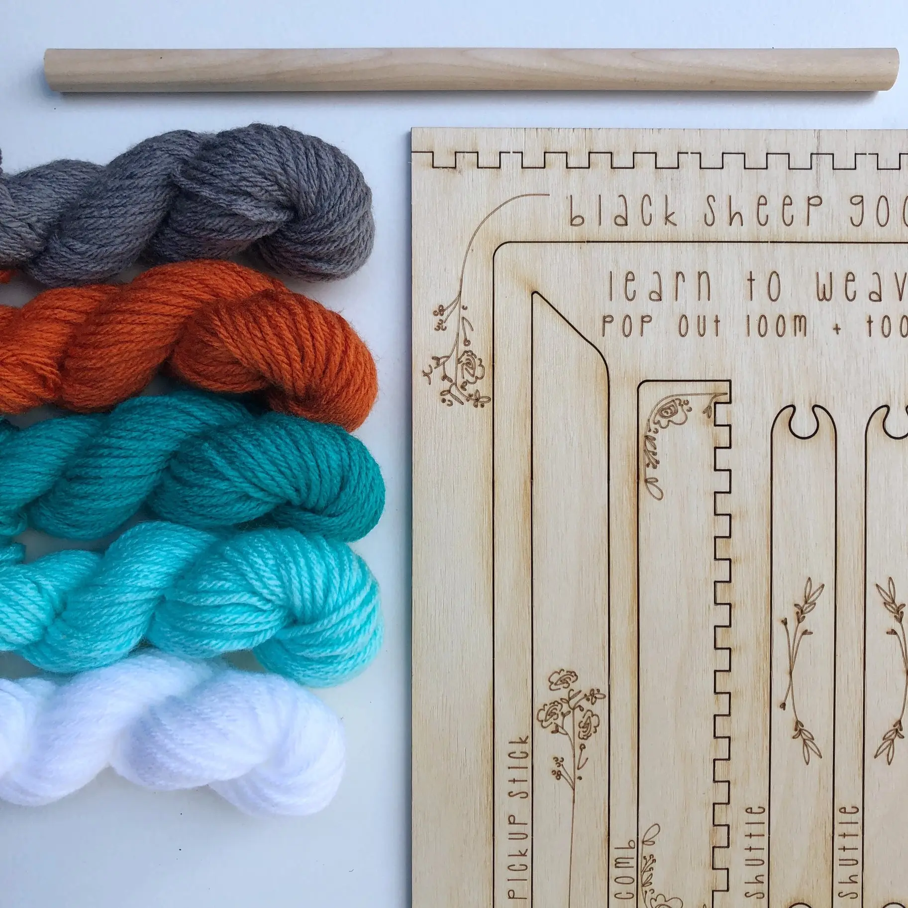 DIY Tapestry Weaving Kit - Groove, with Yarn