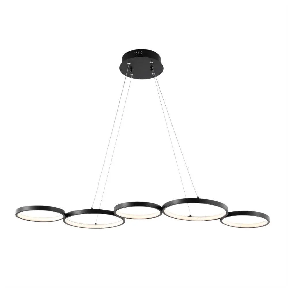 JONATHAN Y Roman 40.75" Bohemian Coastal Iron Linear Integrated LED Light Fixture, Modern Chandelier, Bright Warm Ceiling-Mounted Fixture with LED Technology