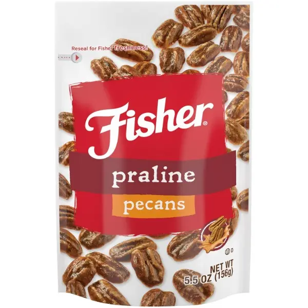 Mammoth Caramel Roasted Praline Flavor Pecan Nut Snack, 5.5 oz Resealable 1-Pack Pouch, Sweet & Savory Crunchy Treat, Ideal for Party Gifting or Personal Enjoyment