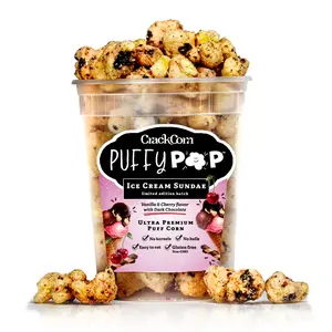 Ice Cream Sundae (GF) Puffy Pop Popcorn Puffs - No Kernels, No Hulls - Easy to Eat Snack Ice Cream Sundae (GF) Puffy Pop Popcorn Puffs - No Kernels, No Hulls - Easy to Eat Snack