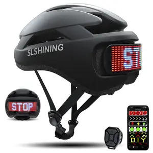 SLSHINING Bike Helmet-Remotely controlled LED Smart Cycling Helmet-All Season Ventilated & Thermal Protection-CPSC Certified Protection
