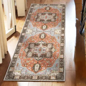 2x6 Washable Rugs Hallway Runner Rug,Entry Rug Boho Rug Small Rug Bedroom Rug Medallion Rug Vintage Oriental Area Rugs