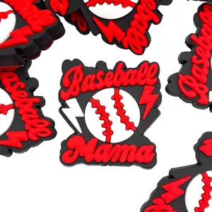 1pc Baseball Mama PVC Focal Beads - Sports & Game Theme Beading & Crafting DIY Pen Supplies
