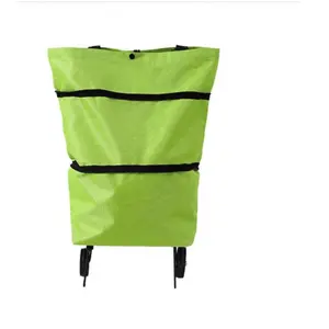 Foldable Portable Shopping Cart |   Lightweight Grocery Trolley with Wheels for Home Delivery & Errands